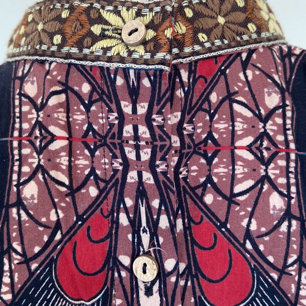 Free People India Print Sleeveless Top - Picture 6 of 8